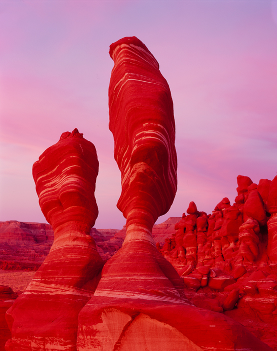 Ward Terrace, Moenkopi Plateau, Adeii Eechii Cliffs Sunset, Arizona - Tirage Cibachrome