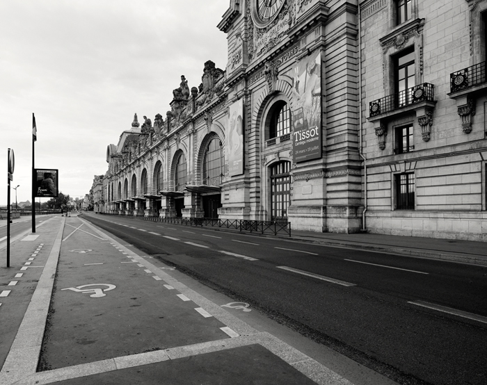 Covid-19, MusÃ©e d'Orsay, Paris, France - Tirage Noir et Blanc